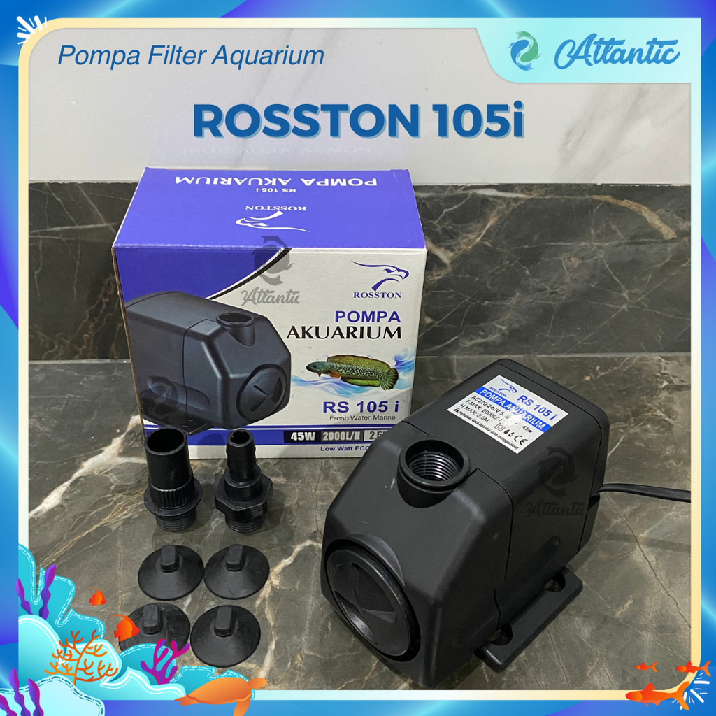 Premium Rosston Rs 105I Submersible Water Pump Pompa Air Celup Aquarium Aquascape Kolam Hidroponik