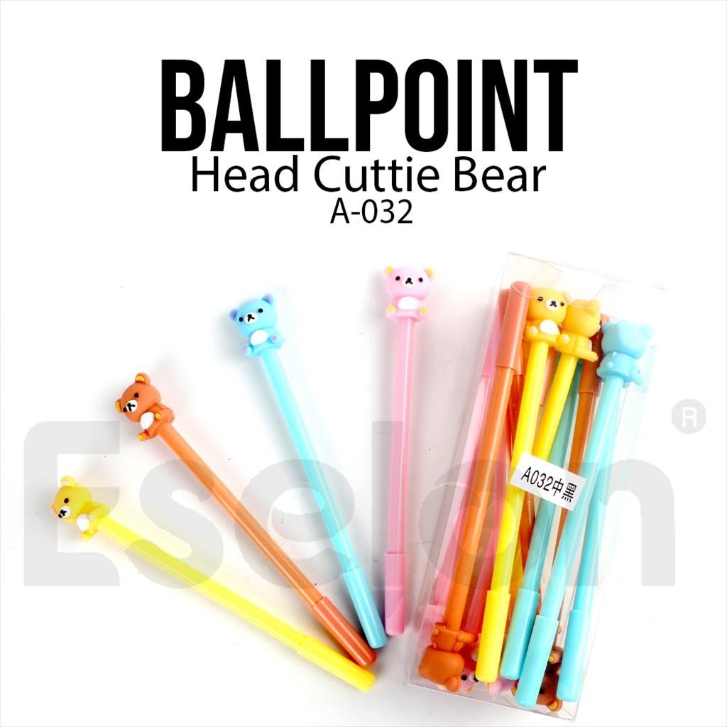 

[ES.JKT] 12pcs Pulpen Gel kepala / Cutie Bear 032 / 1pack Pulpen Fancy