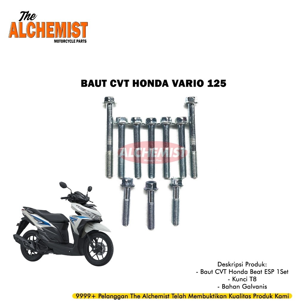 Baud CVT Vario 125 / Baut Cover CVT Honda Vario 125 / Baut Baud CVT Honda Vario 125 1 Set
