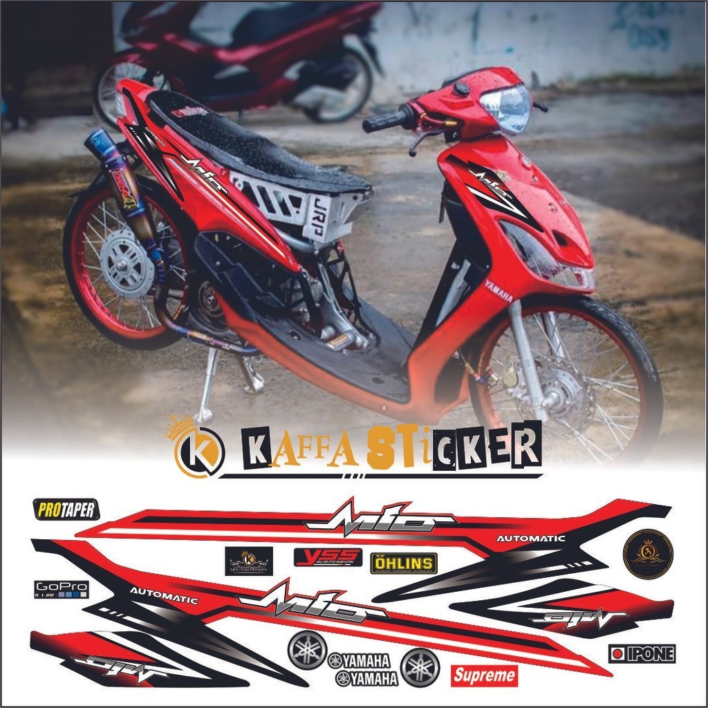 SETIKER Stiker Mio Sporty Mio Smile Striping Mio polet Mio Sporty Mio Smile Thailand Stiker Mio Smil