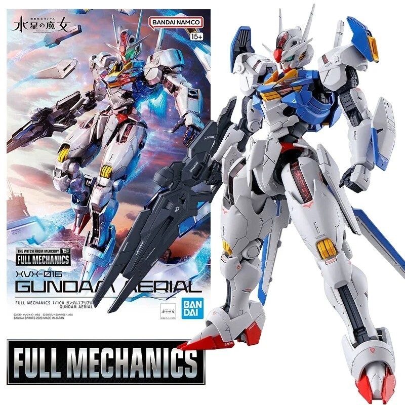 Bandai Original FULL MECHANICS FM 1/100 The Witch from Mercury GUNDAM AERIAL Anime Action Figure Ass