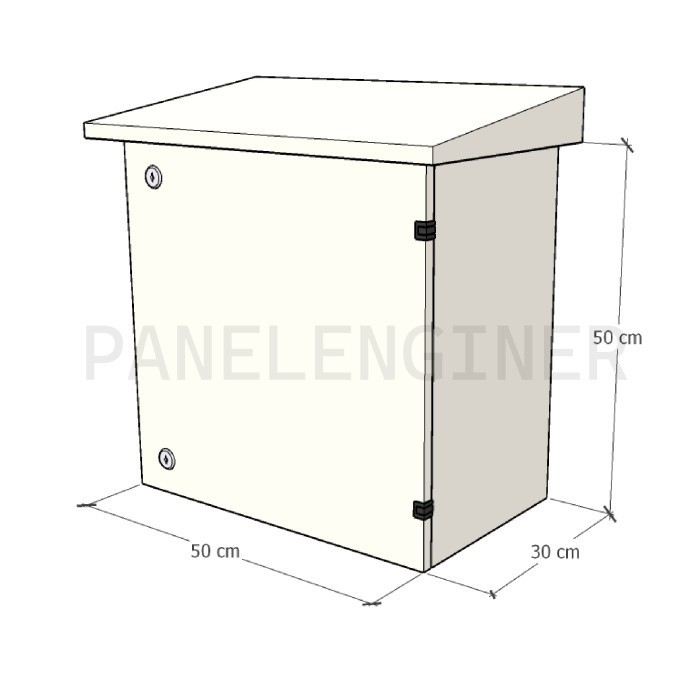 BOX PANEL CUSTOM 50x50x30 TOPI OUTDOOR PLAT 1,5mm POWDER COATING