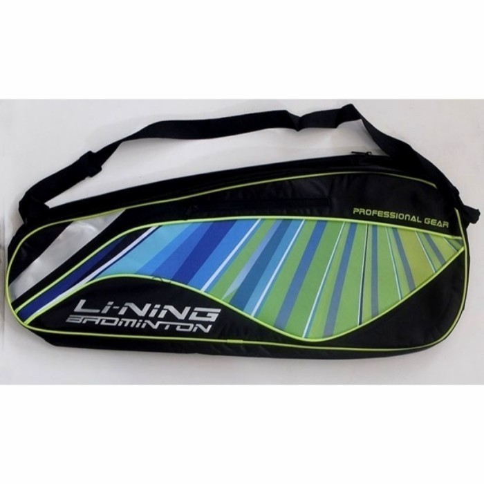 Original Tas Raket Lining Li-Ning Badminton 2 Resleting Olahraga Bulutangkis