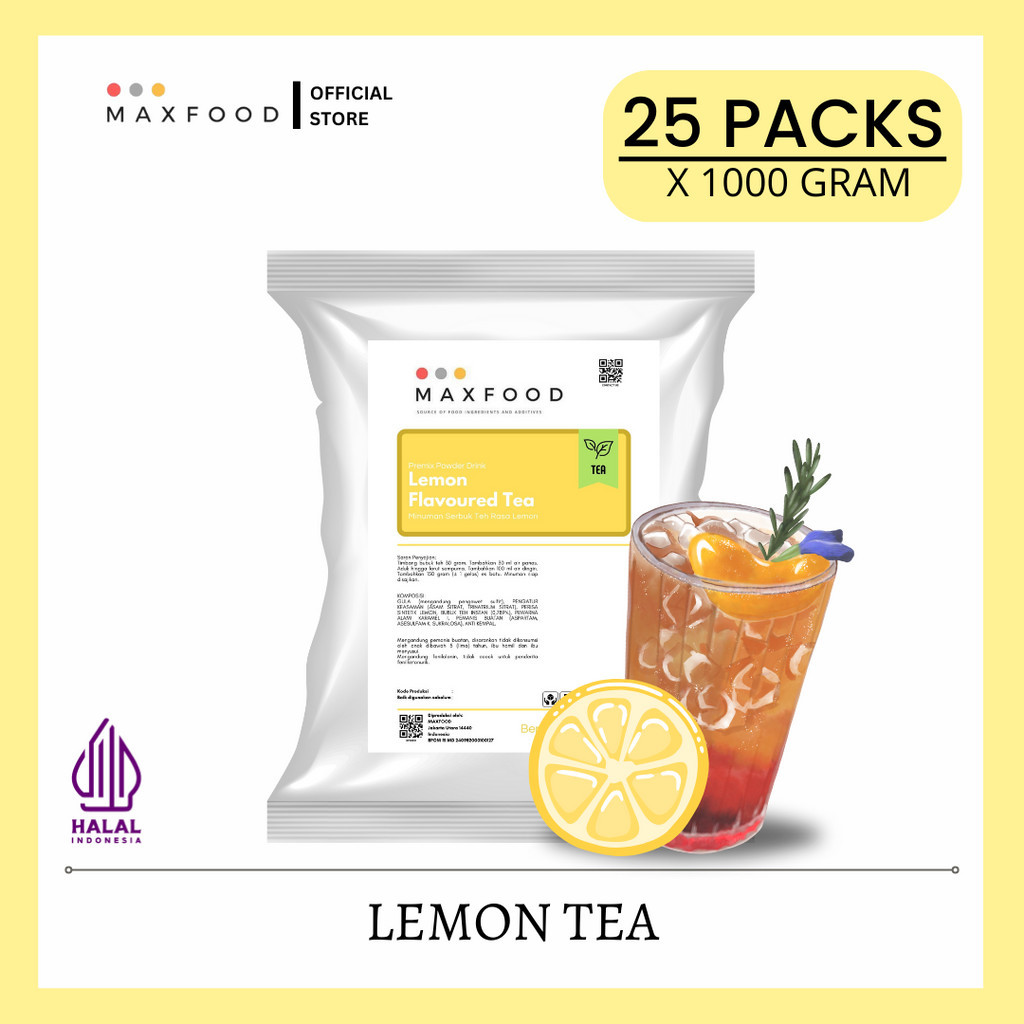 

[25 KG] Lemon Tea Powder Drink / Bubuk Minuman Teh Rasa Lemon