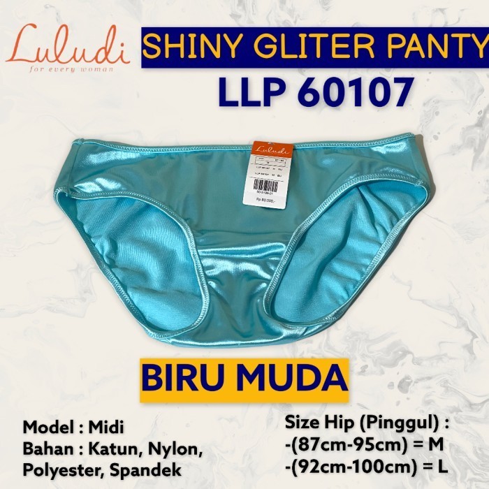 Luludi By Wacoal Panty Midi Shiny Gliter LLP 60107 Celana Dalam - Biru Muda, M