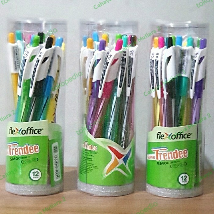 

(Tube/Lsn) Pulpen / Bolpen Trendee Flexoffice 0.6 mm