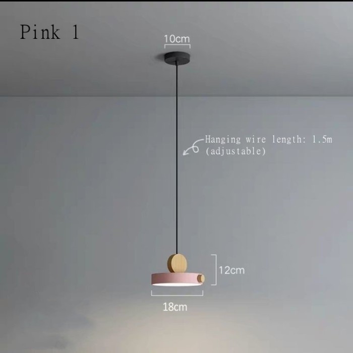 Minimalis Lampu Gantung Ruang Makan Lampu Gantung Dapur Mewah - TunggalPink, Cahaya putih