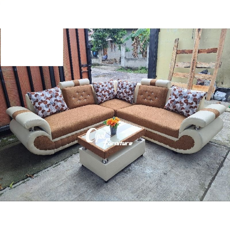 (COD) Sofa l Sudut Sofa sudut angsa Kursi Tamu Minimalis Termurah Cirebon Kuningan Majalengka Indram