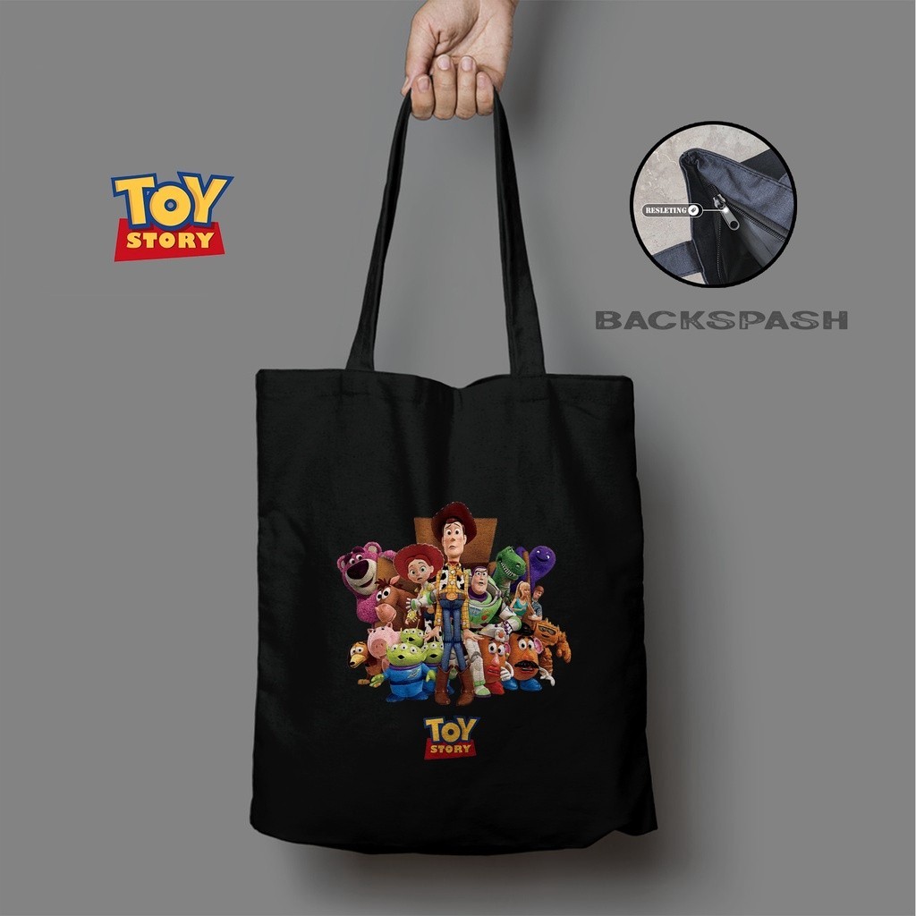 Totebag Toy Story Woody Buzz - Totebag Tas Wanita Gambar Toy Story THD By Toko Sablon 354