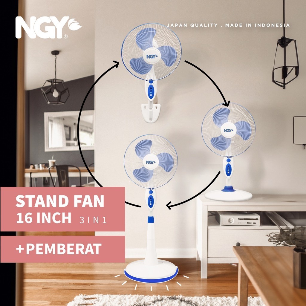 NGY Stand Fan / Kipas Angin Berdiri 16 inch | NAGOYA