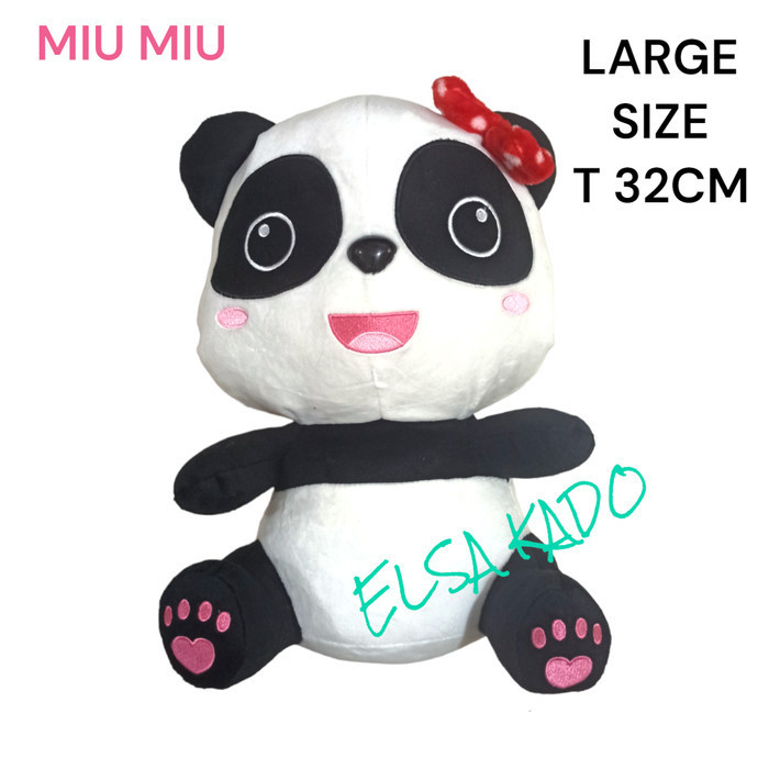 Mainan Boneka Baby Bus Panda Kiki And Miu Miu - LARGE MIUMIU