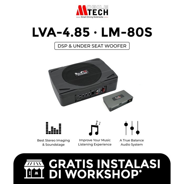PAKET DSP LVA 4.85 + Subwoofer Active LM Audio LM-80S