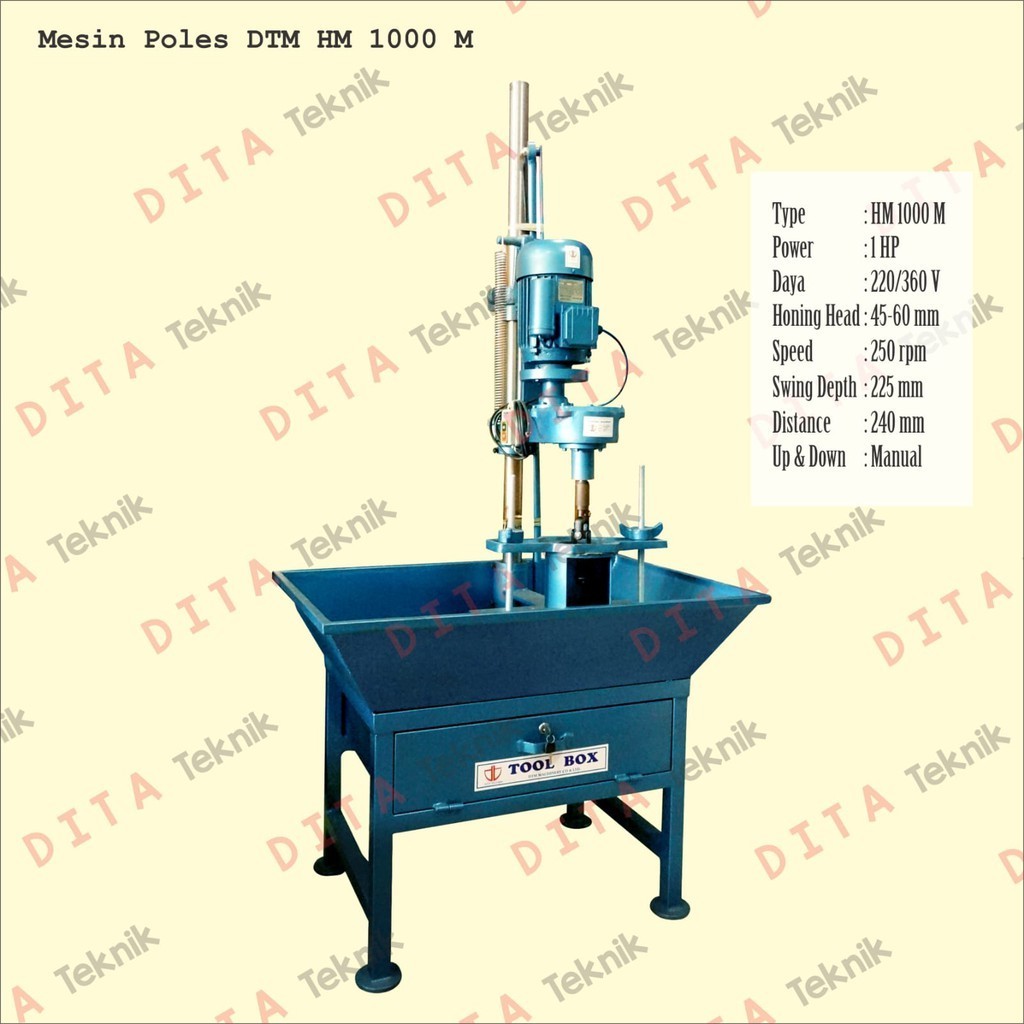 Mesin Poles Liner Motor DTM HM 1000 M 1Phase cylinder boring honing machine honning