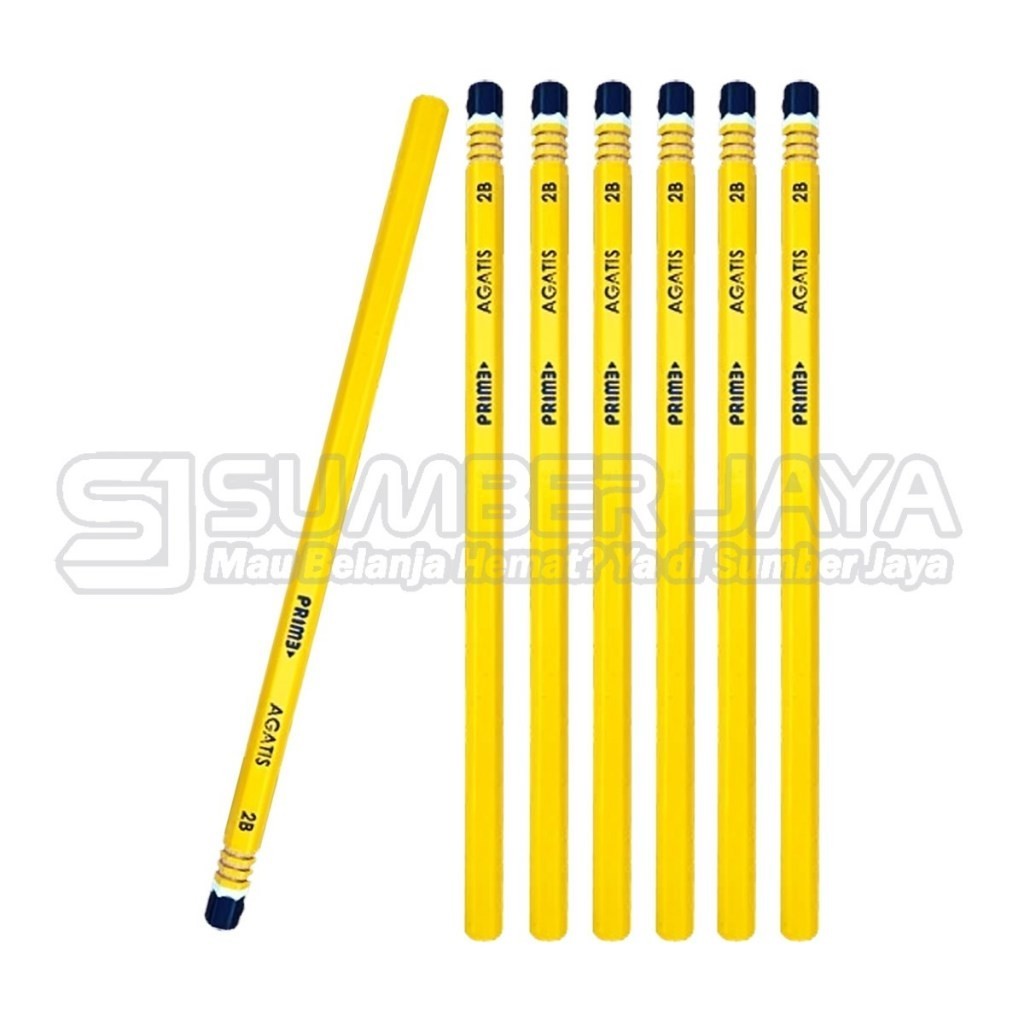 

Pensil Hexagonal Agatis 2B 1 Pcs Pencil Kayu Prime Murah Best Seller