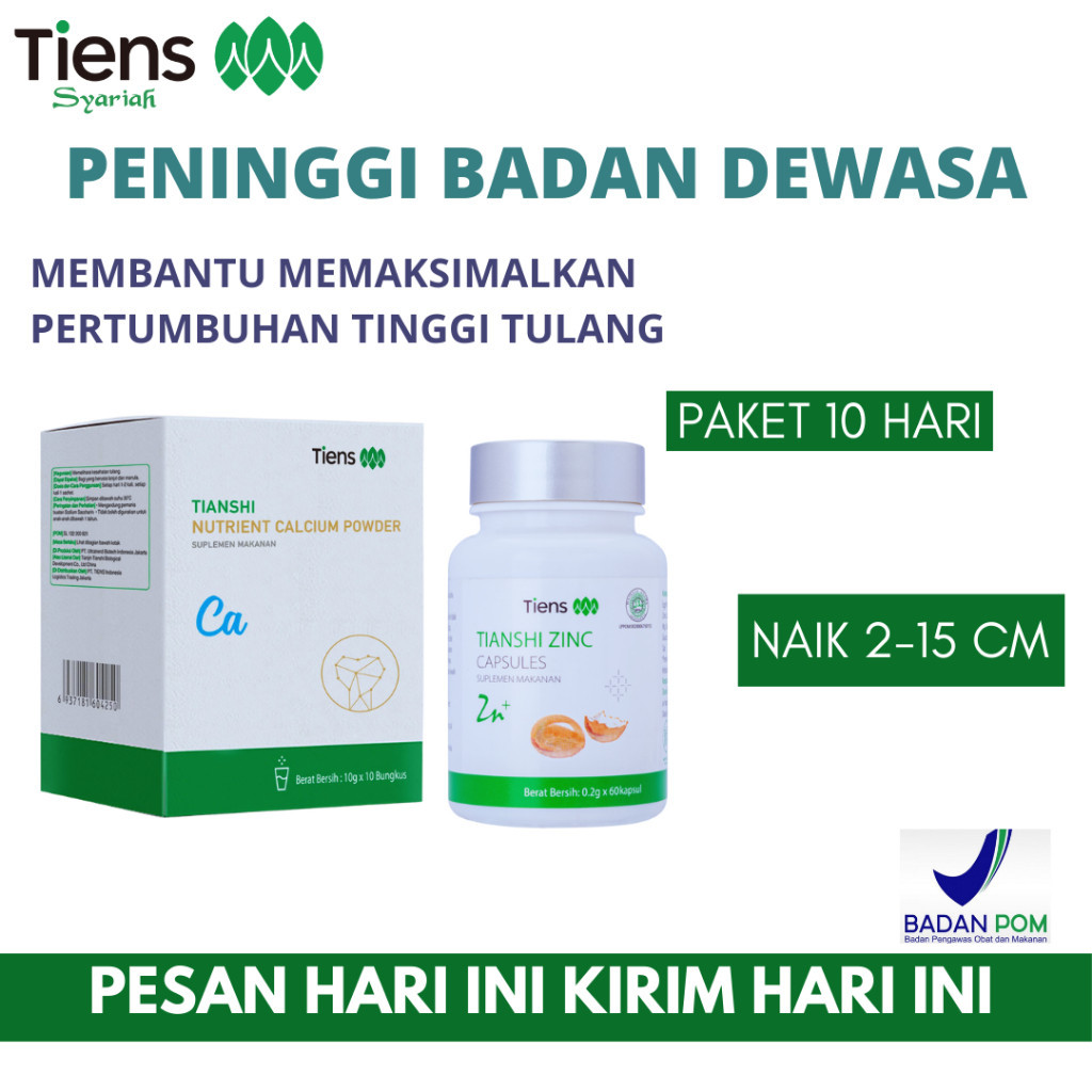 

TIENS Nutrient Calcium Powder & Zinc Suplemen Peninggi Badan Terbaik dan Terbukti By Gege Herbal