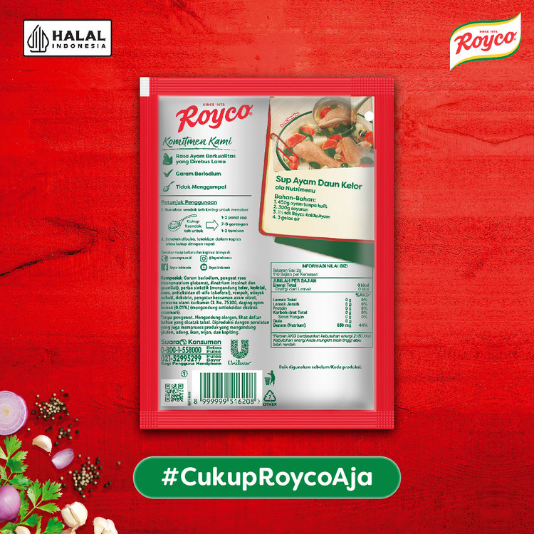 Royco BUMBU KALDU Penyedap Makanan Penyedap Rasa AYAM Beryodium 220G x2-1