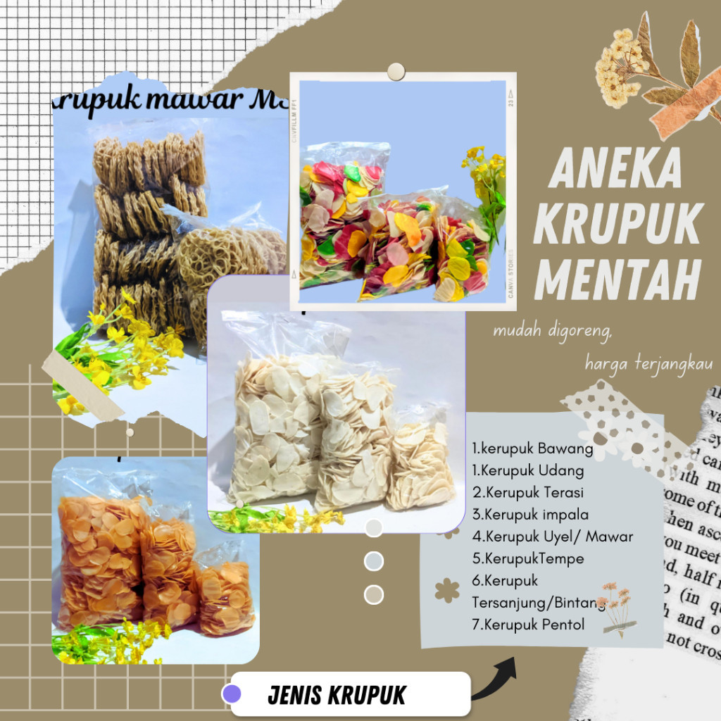 

[1 kg] Aneka Krupuk Mentah Cocok Untuk Seblak