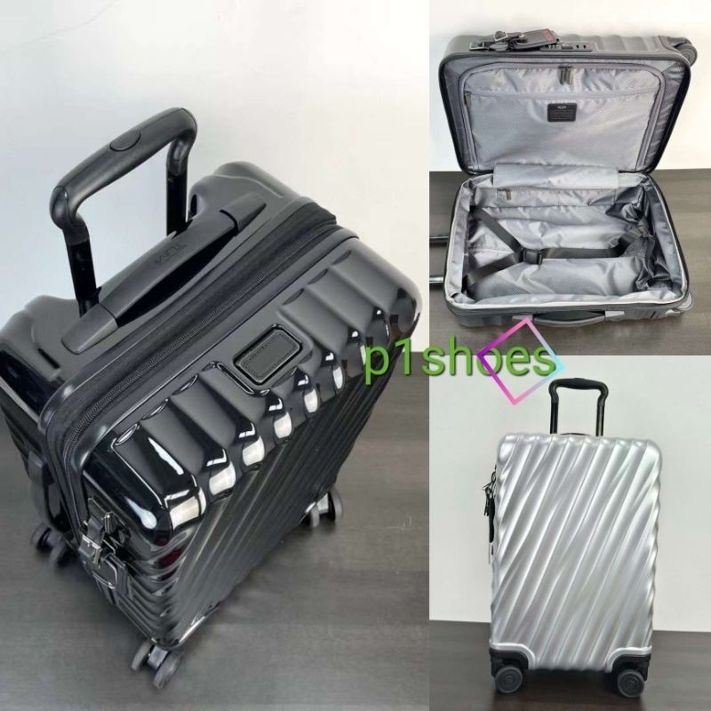 Koper tumi polycarbonate international expandable 4 wheleed carry on kabin cabin 20inch luggage tas