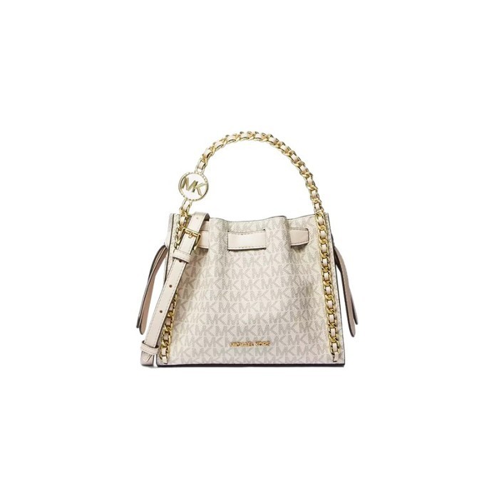 Tas Wanita Cewek Perempuan MK Mina Small Logo Crossbody Bag - Cream 100% ORIGINAL