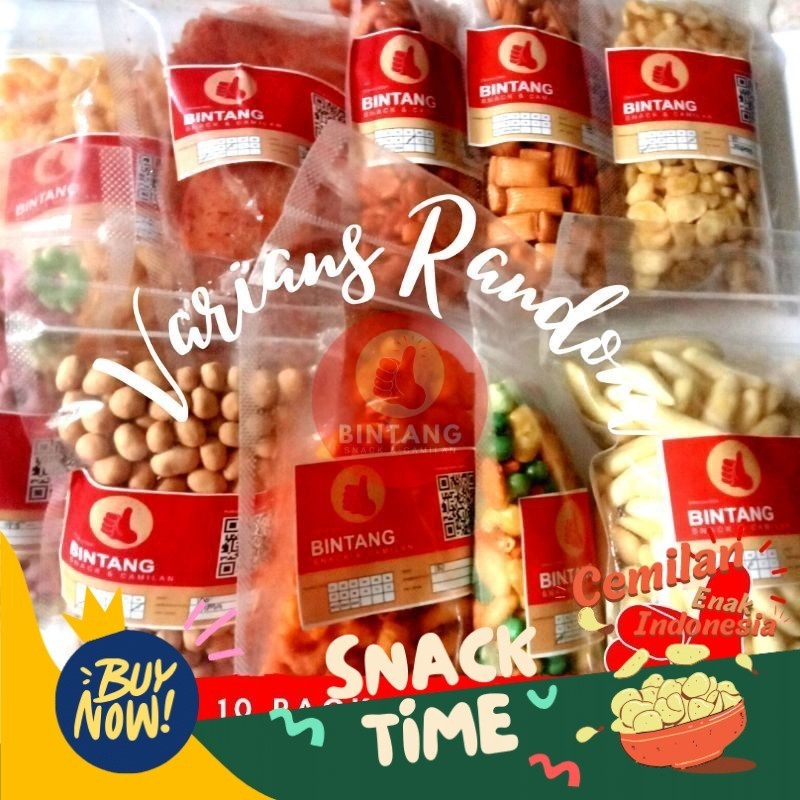 

Special Diskon paket snack kiloan / kripik / krupuk 10 pcs
