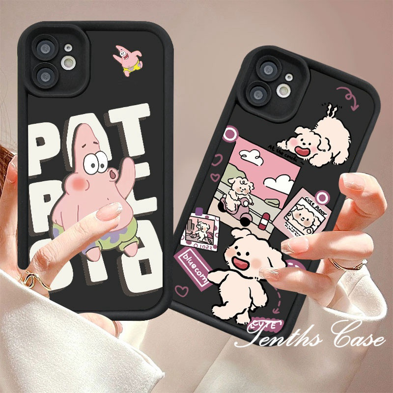 Tenths Case Untuk Infinix Smart 7 6 5 Hot 30i 30 Play Note 30 Note12 G96 Tecno Spark 10 10C Go 2023 Hot 20 11 10 9 Play Cute Puppy Anime Patrick Star Phone Case Soft Shockproof Cover