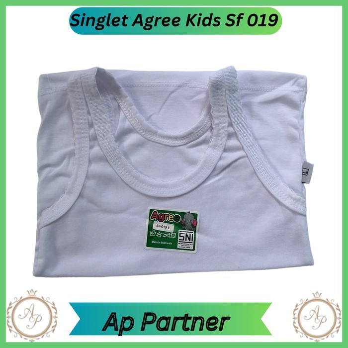 Agree Kids Sf 019 – 6 Pcs Kaos Dalam Singlet Anak Agree Kids Sf 019 - S