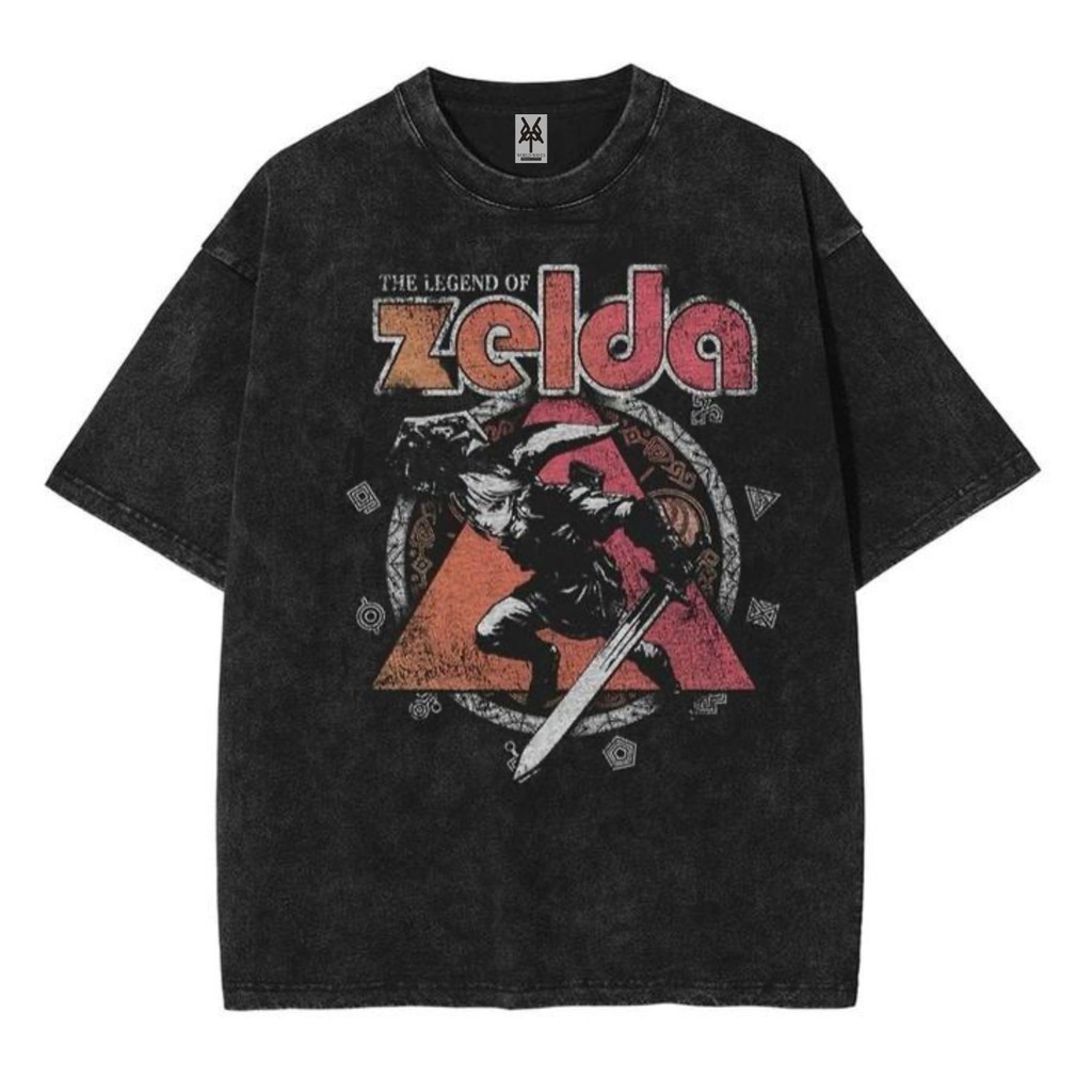 Kaos oversize the legend of zelda washed washing vintage tee