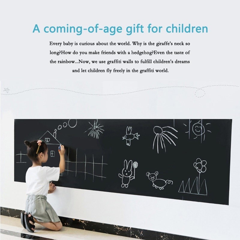 

45*200CM Stiker Papan Tulis/Stiker Blackboard/PVC Blackboard Wall Sticker