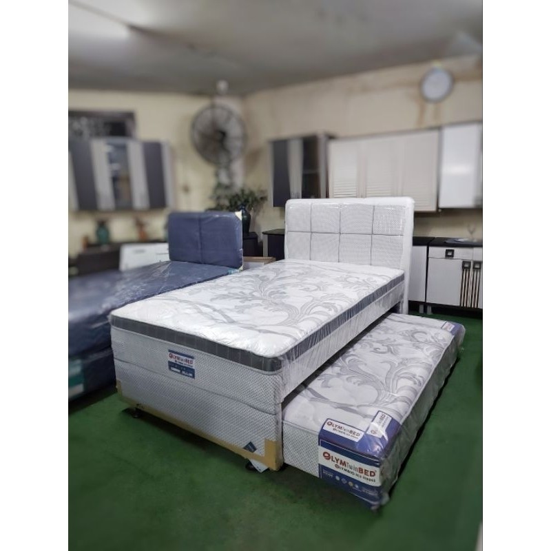 PROMO BIG SALE 70% SET BIGLAND 2in1 Plush Top Springbed - Ranjang Tingkat - Tempat Tidur Susun Anak 