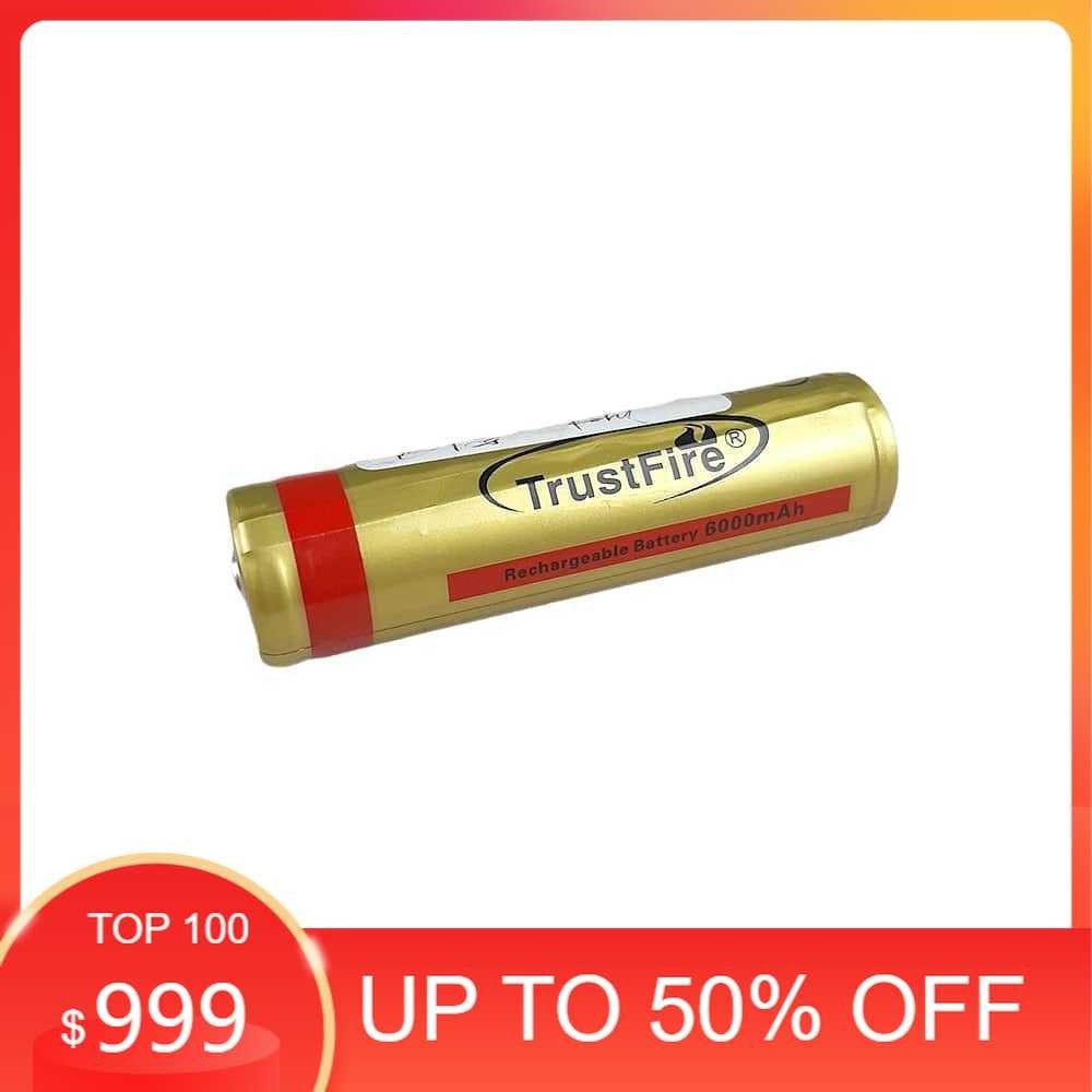 TrustFire Baterai 18650 Protection 6000mAh 3.7V Button Top - BRC18650