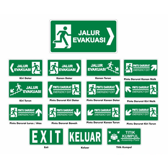 

Sticker Cutting Rambu Jalur Evvakuasi Cutting Rambu K3 Sticker Cutting vinyl