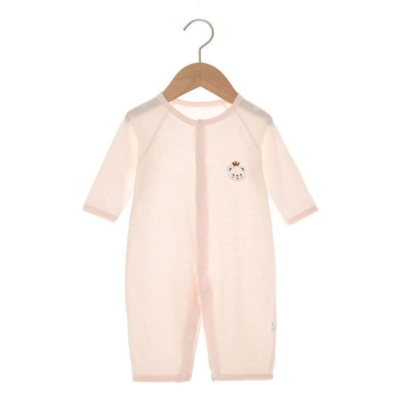 Infant and toddler clothing, newborn jumpsuit, baby long sleeved jumpsuit, pure cotton, thin air-con