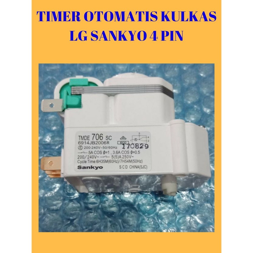 TIMER OTOMATIS KULKAS LG ORIGINAL SANKYO 4 PIN