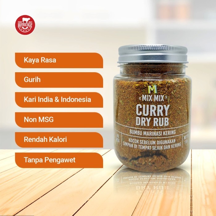 

Mix Mix Curry Dry Rub, Bumbu Marinasi Kering / Tabur Serbaguna 110gr