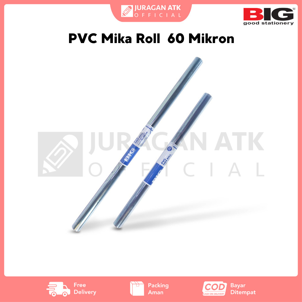 

PVC Mika Roll BIG / Sampul Buku Plastik Mika BIG Rol Tebal 60 Mikron