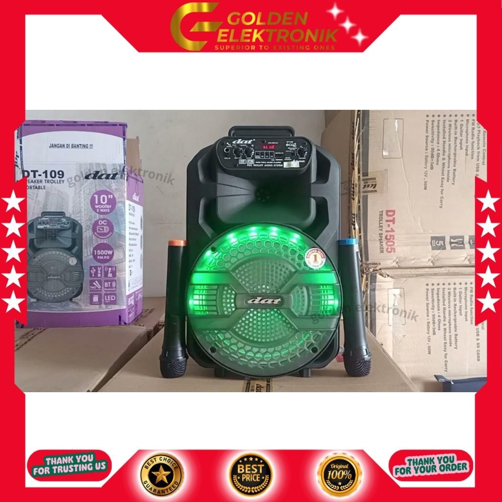 SPEAKER PORTABLE DAT DT109 DT 109 DT-109 PORTABLE SPEAKER TROLLEY DAT