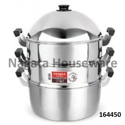 DISKON  RAMADHAN Panci Kukus 3 Susun Stainless / Panci Kukus Zebra / Dandang Kukus / Panci Stim / 4 