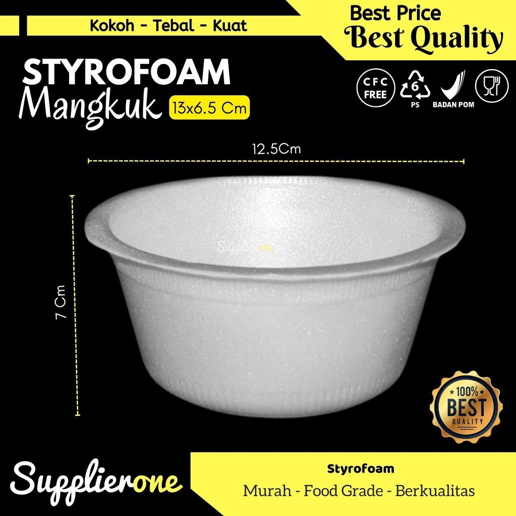 Styrofoam Mangkuk/ Styrofoam 13x6.5 Cm / Sterofoam Makanan / Styrofoam Box Makanan / Sterofoam Box /