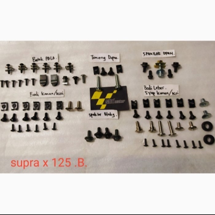 Baut body Baut Baud Full Set Supra X 125 Lama Old