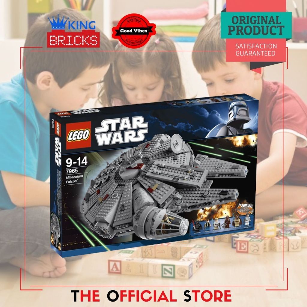 [PaperandMe] Mainan Anak LEGO Original STAR WARS 7965 Millenium Falcon Edukasi SW Han Solo Chewbacca