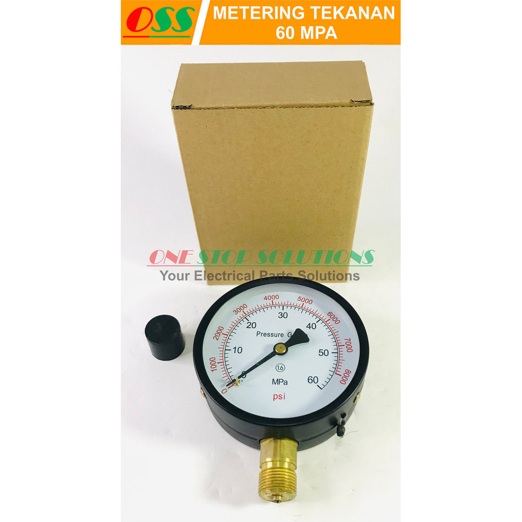 TEST NOZZLE PRESSURE GAUGE METER S60H METERING TEKANAN 60 MPA 8000 PSI