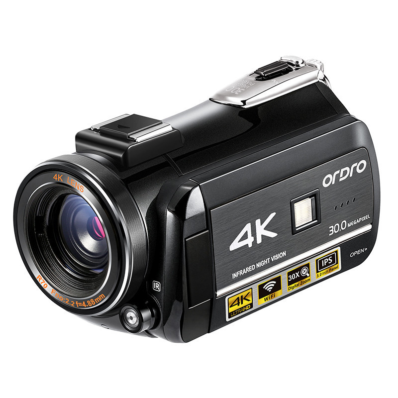 OEM ODM kamera Video ORDRO 4K 30 FPS IR profesional Digital kamera perekam WiFi