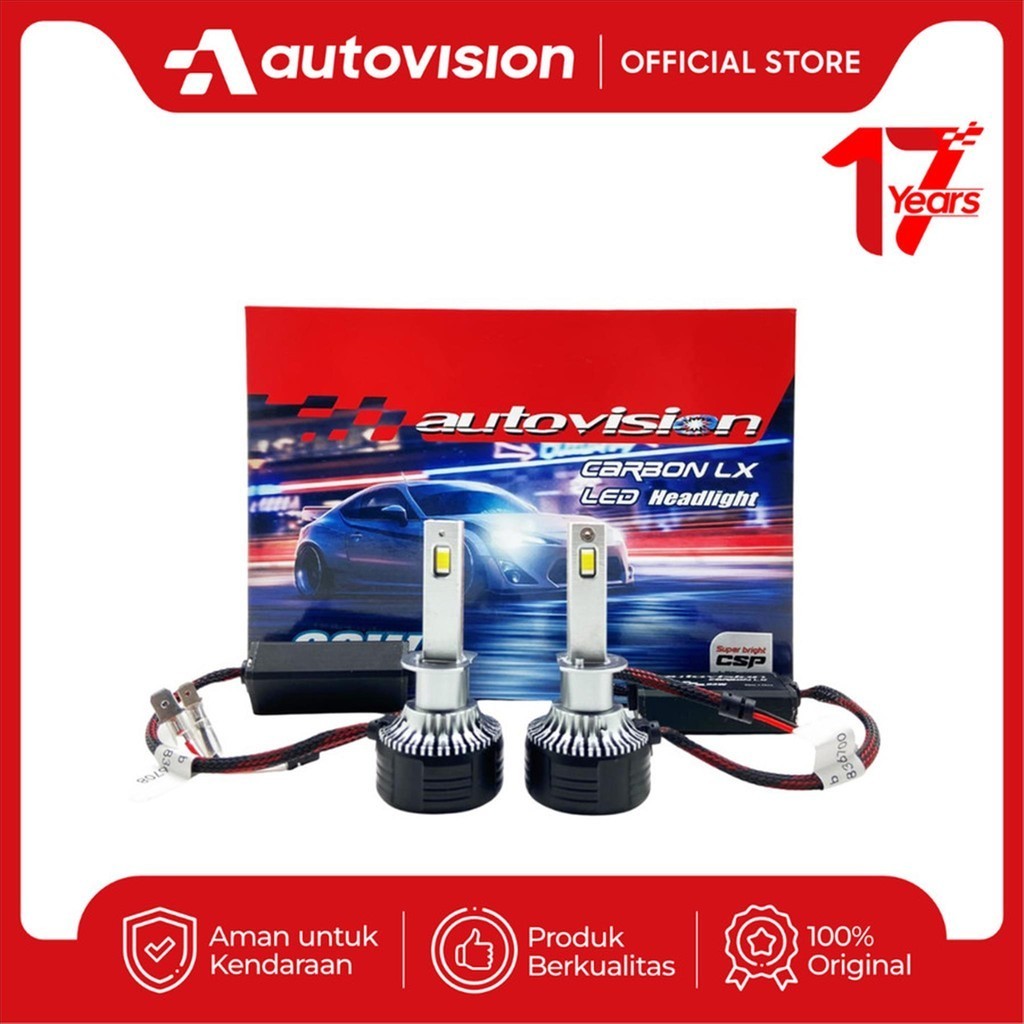 LED Autovision CarbonLx Lampu Utama Headlamp Foglamp Mobil Universal