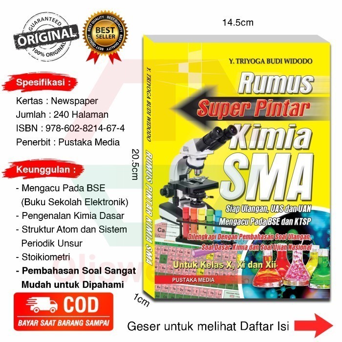 Buku Bimbingan Belajar Rumus Super Pintar Kimia SMA | Rumus Kimia SMA