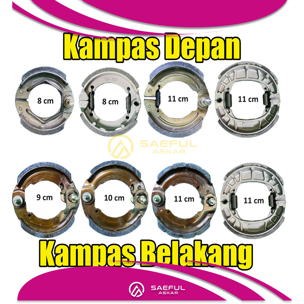 Kampas Rem Depan Belakang Sepeda Listrik Roda 3 Listrik Motor Listrik