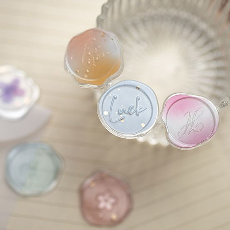 

COD Stiker Segel Stempel Panas Stiker Dekoratif Amplop Saku Segar Stiker Penyegelan Lucu