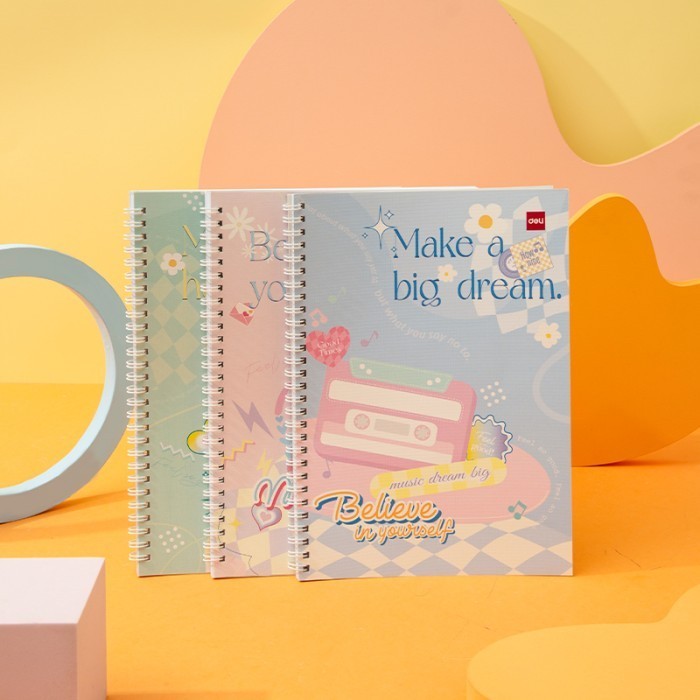 

DELI X AGNEZ MO Deli Spiral Notebook Buku Tulis Catatan Spral EN03X - A5
