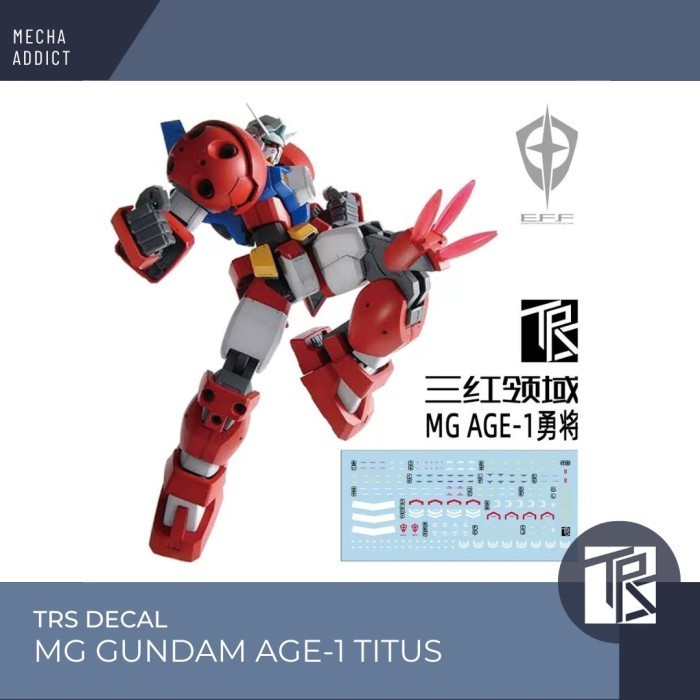 Water Slide Decal MG GUNDAM AGE 1 Titus by TRS
