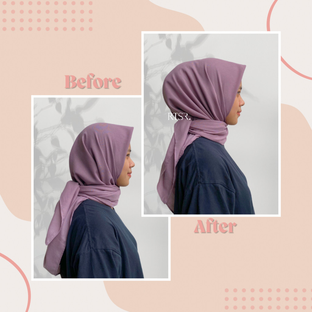 RK RTSR Scrunchie Tulle Cepol Hijab tilleu