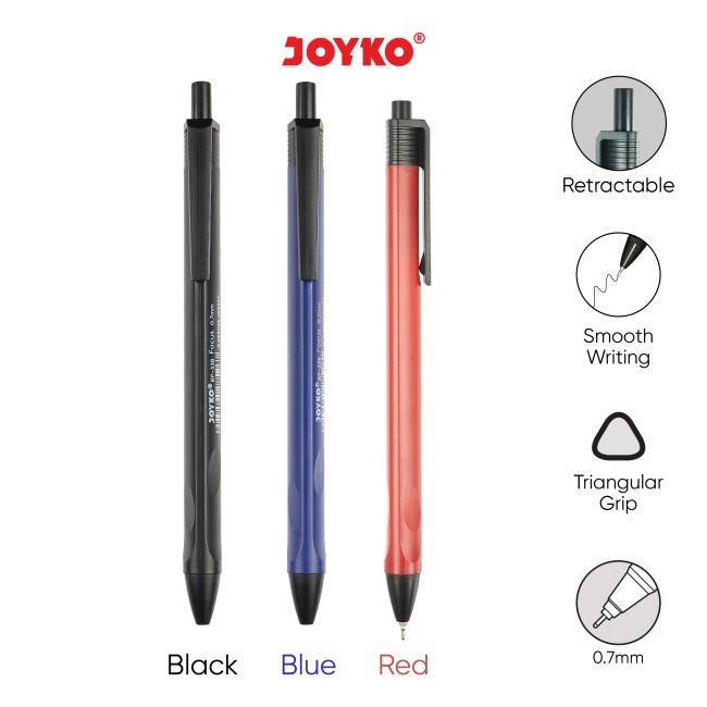 

(HS) Ball Pen Pulpen Pena Joyko BP-338 Focus 0.7 mm - 12 Pcs